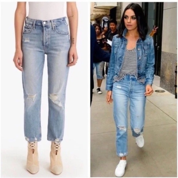 MOTHER Denim - Mother Superior The Tomcat Distressed Straight Leg Jeans